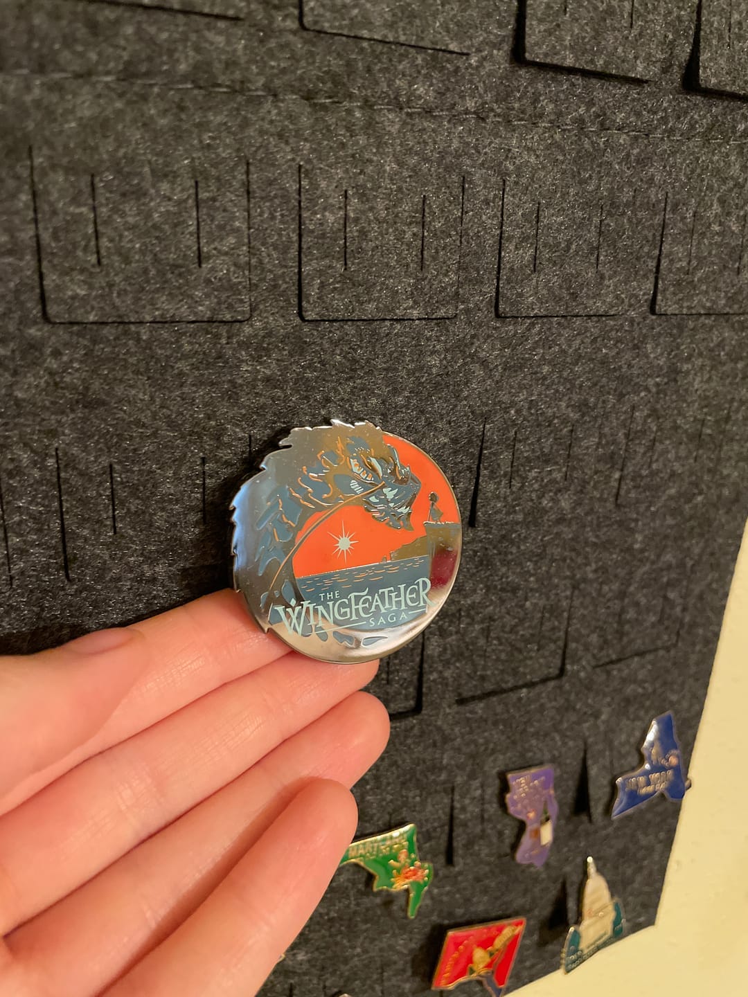 Customer photo review of Wingfeather AR Pin