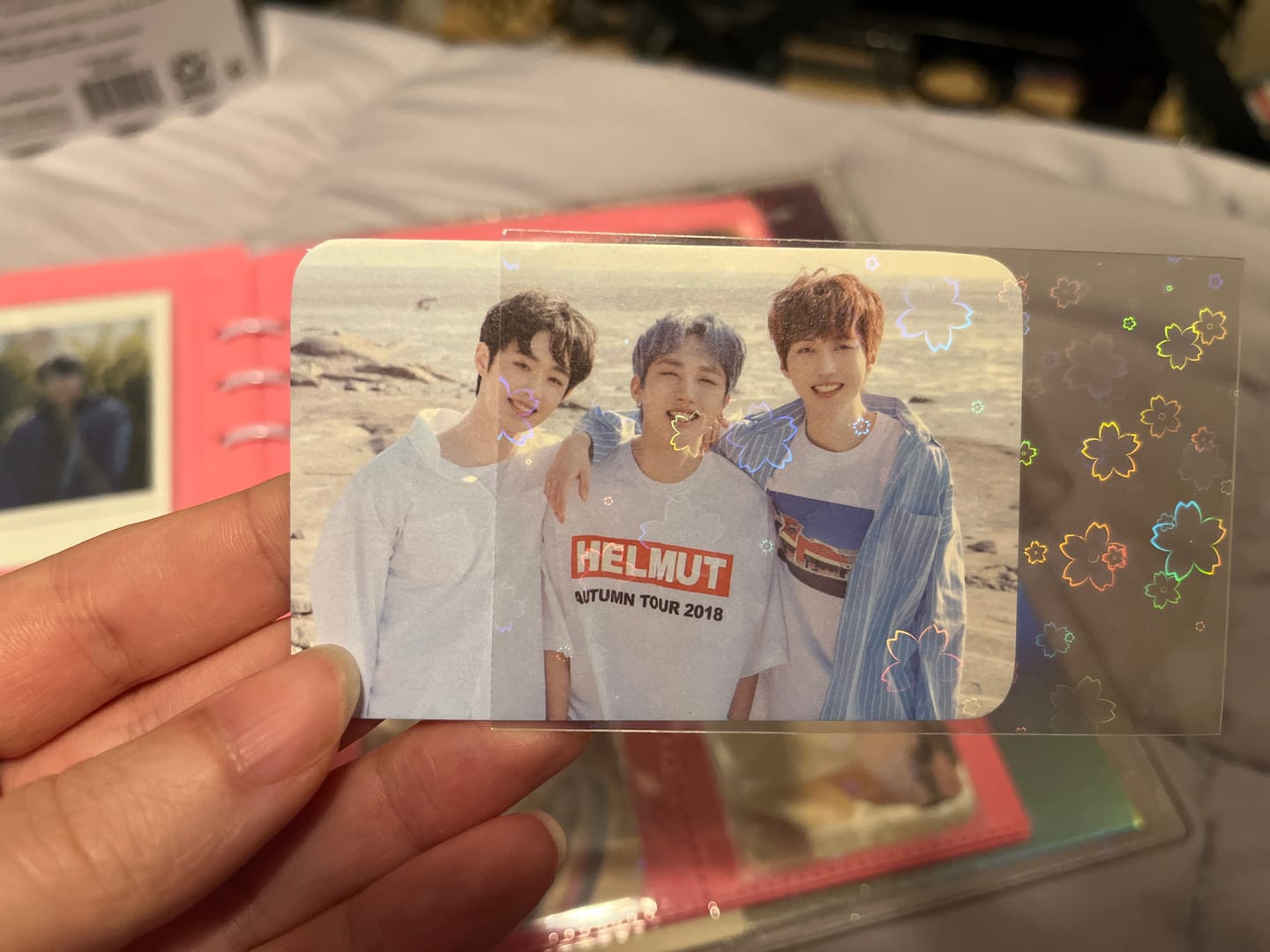 Customer photo review of PREMIUM HOLOGRAPHIC PHOTOCARD SLEEVES - SAKURA VERSION