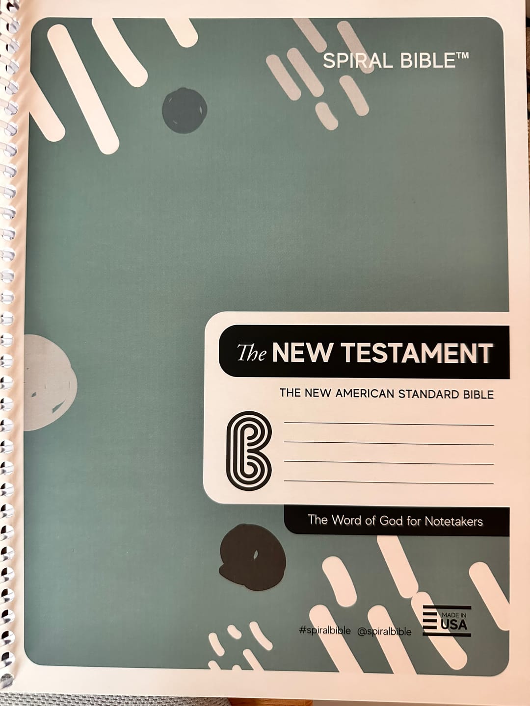 Customer photo review of Spiral Bible™ - NASB - New Testament - Flake