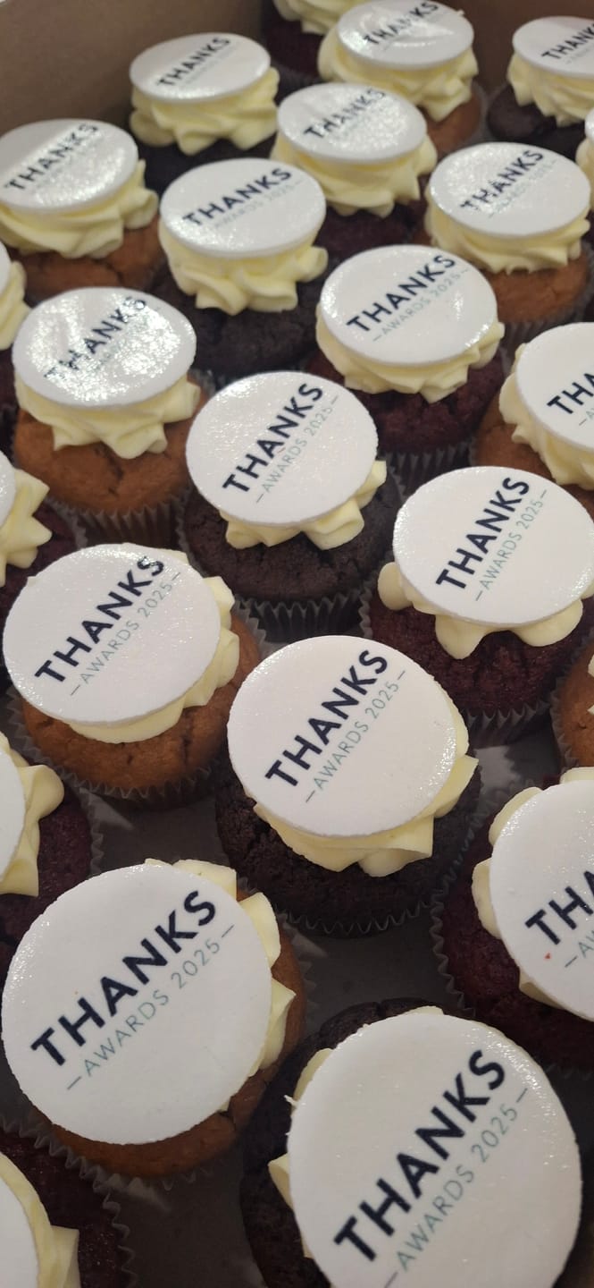 Customer photo review of Corporate Cupcakes with Logos