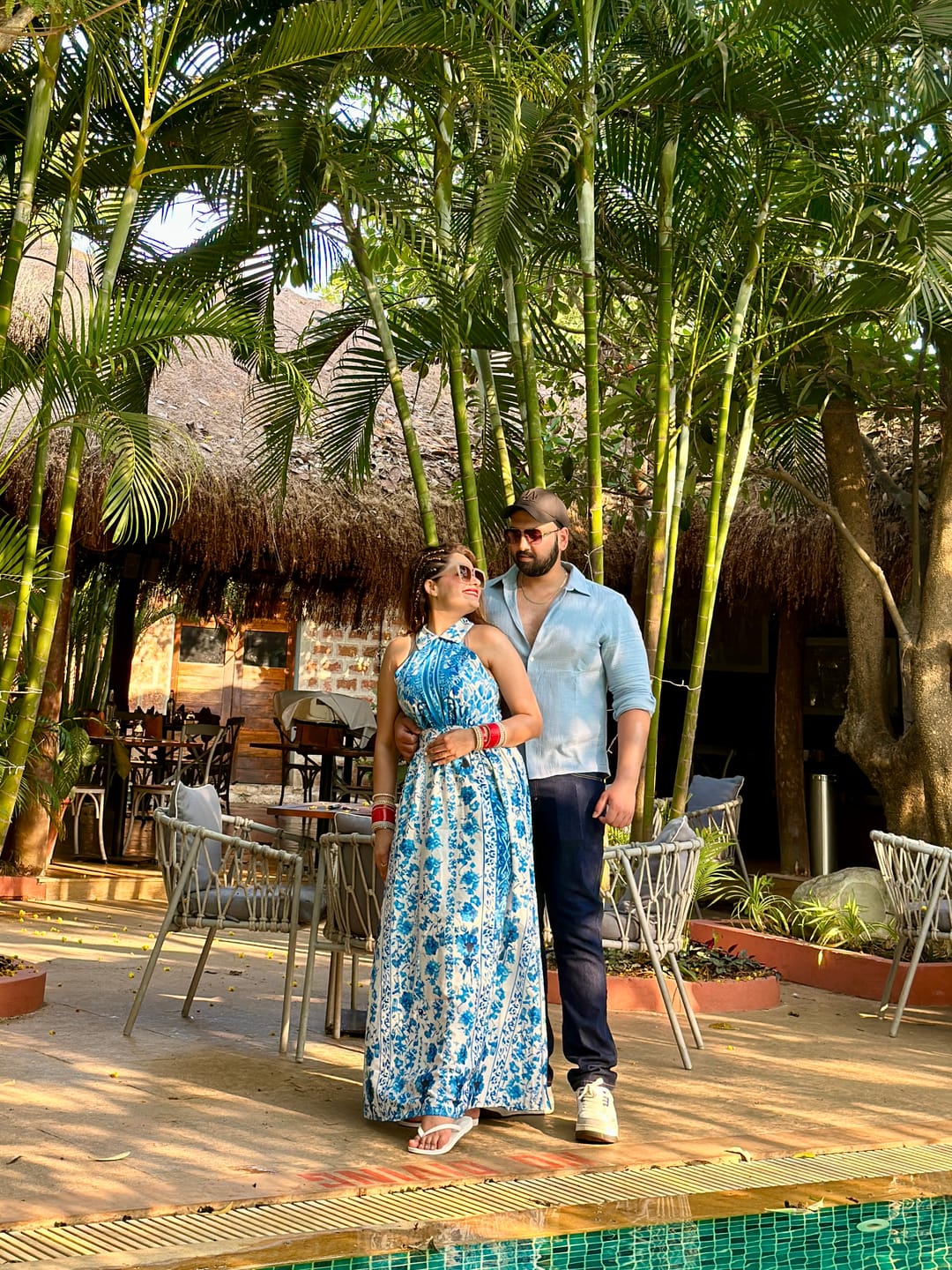 Customer photo review of Saffron Halterneck Floral Maxi Dress
