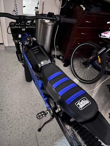 Customer photo review of Custom Seat Cover: Sur-Ron Light Bee X