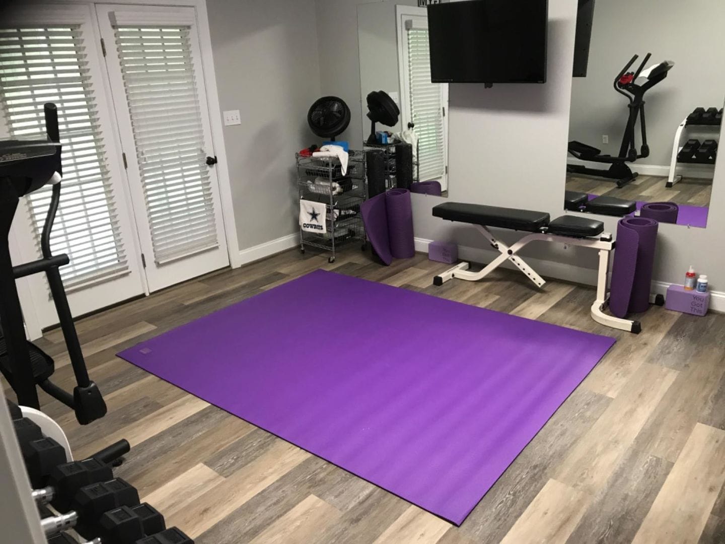 Customer photo review of GXMMAT Large Exercise Mat 6'x8'