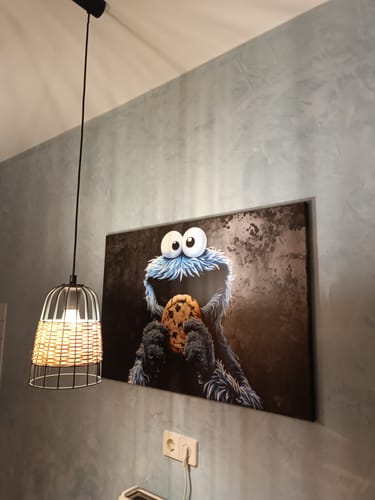 Customer photo review of Leinwandbild Keksmonster Querformat