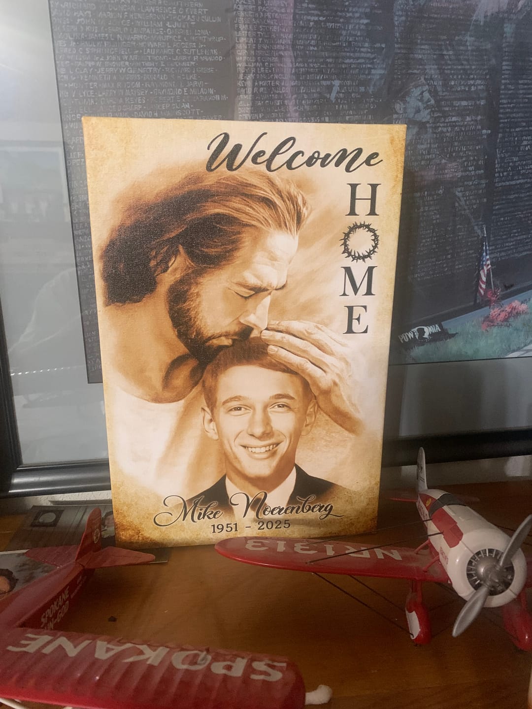 Customer photo review of Custom Canvas Prints, God Sympathy Gifts, Jesus Memorial Gift, Remembrance Gifts, Bereavement Gift, Welcome Home Jesus Canvas