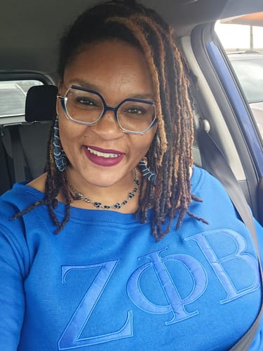 Customer photo review of Off the Shoulder ZETA SWEATSHIRT