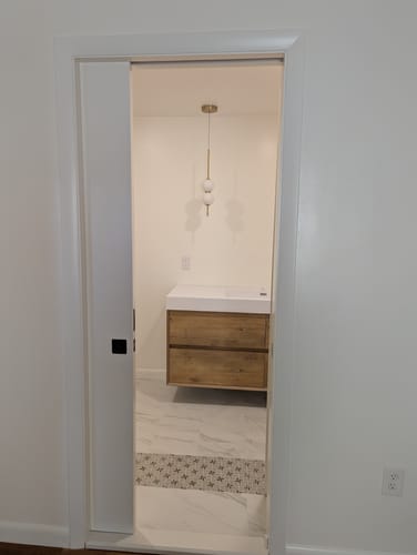 Customer photo review of Sottile Floating Vanity (24"-84")