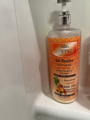 Customer photo review of Zeenat Carrot Clarifying & Exfoliating Shower Gel 1000 ml/33 oz