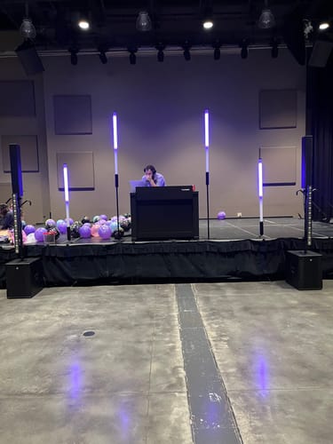 Customer photo review of The Humpter B3 Mobile DJ Booth in Black