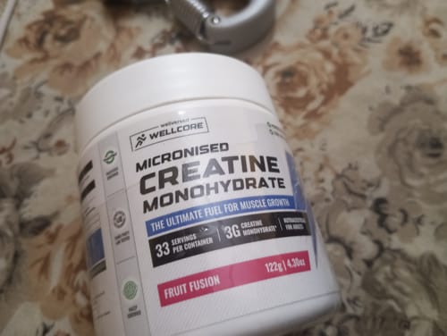 Customer photo review of Wellcore - Pure Micronised Creatine Monohydrate (122g, 33 Servings) Fruit Fusion