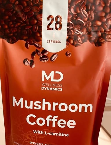Customer photo review of Mushroom Coffee with L-Carnitine (Café de hongos con L-Carnitine)