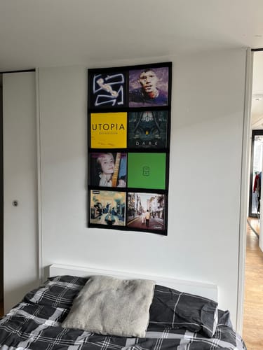 Customer photo review of 12" Vinyl Record Display Frame - LP Wall Storage