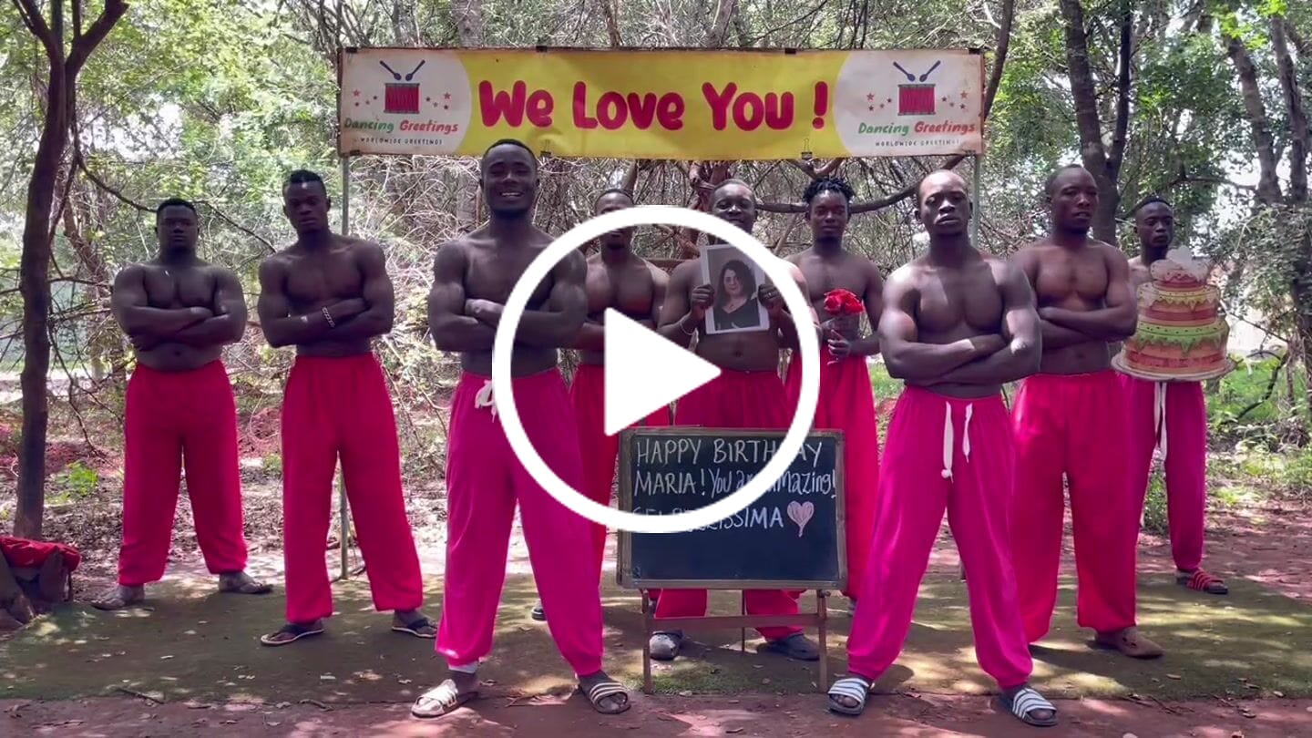 Customer video review of Greeting Video from Africa - Pink Pants
