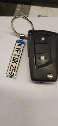 Customer photo review of Kennzeichen Schlüsselanhänger Mini Nummernschild Metall