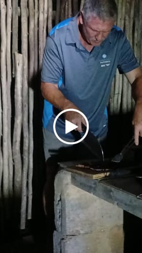Customer video review of BraaiPlank™ Hammer Forged Butcher Knife