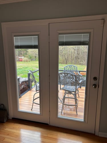 Customer photo review of Raise & Lower Blinds Glass and Frame Kit (Full Lite)