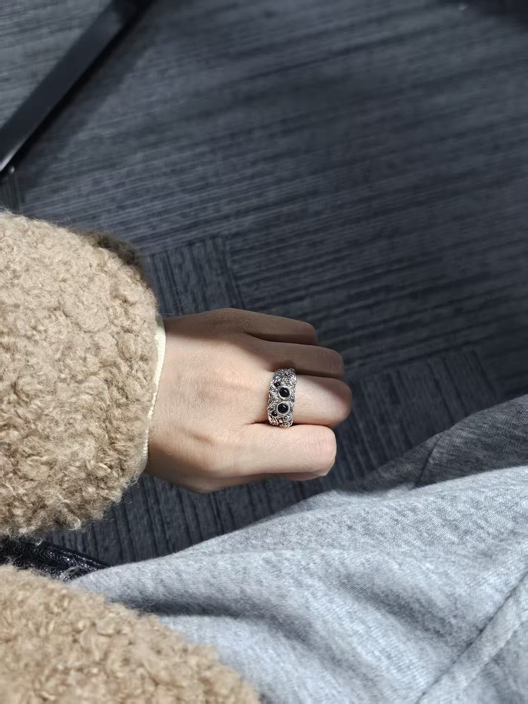 Customer photo review of FREE Today: Jumping Spider Ring