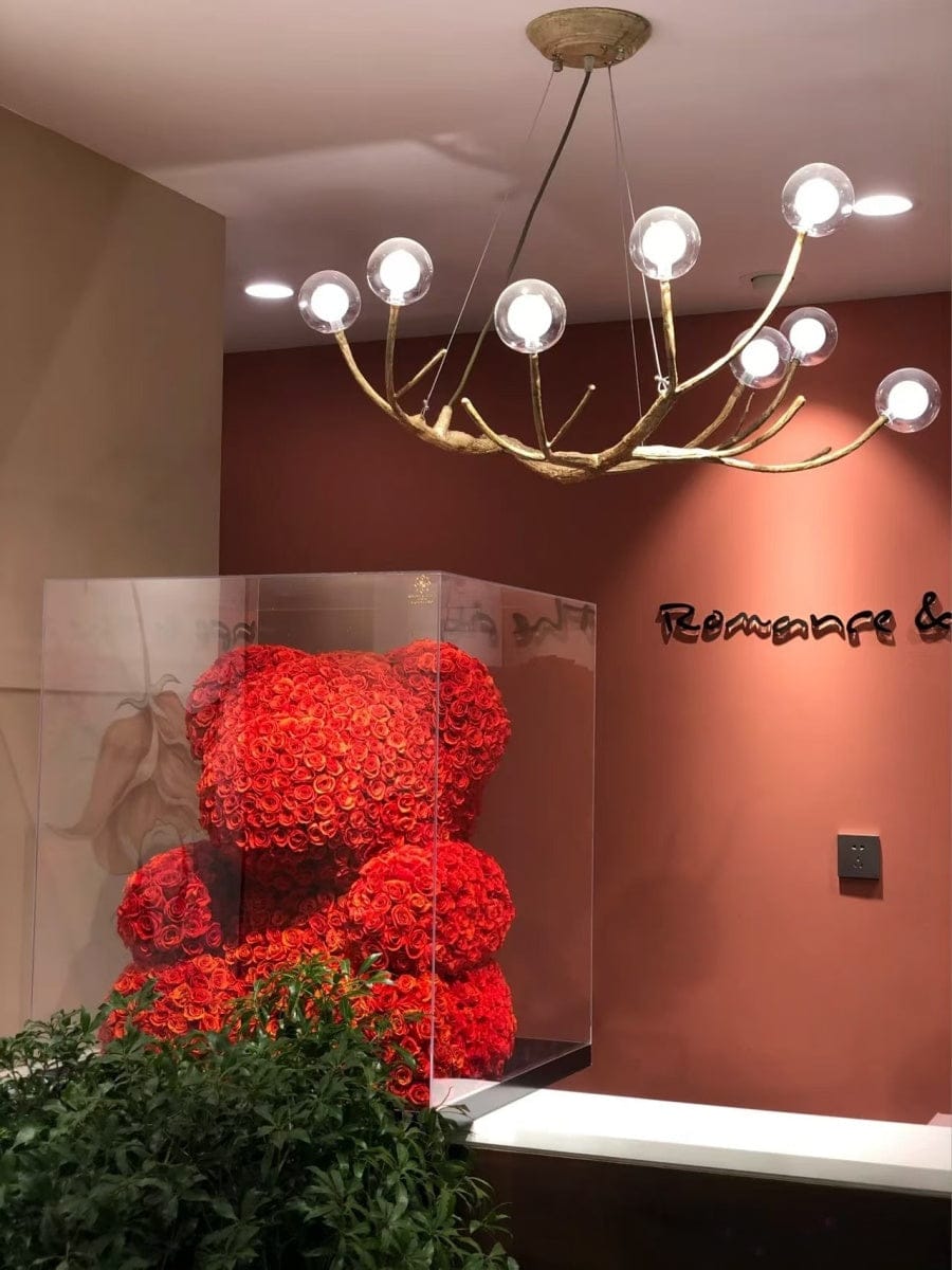 Customer photo review of Rustic Tree Branch Chandelier, Dimmable