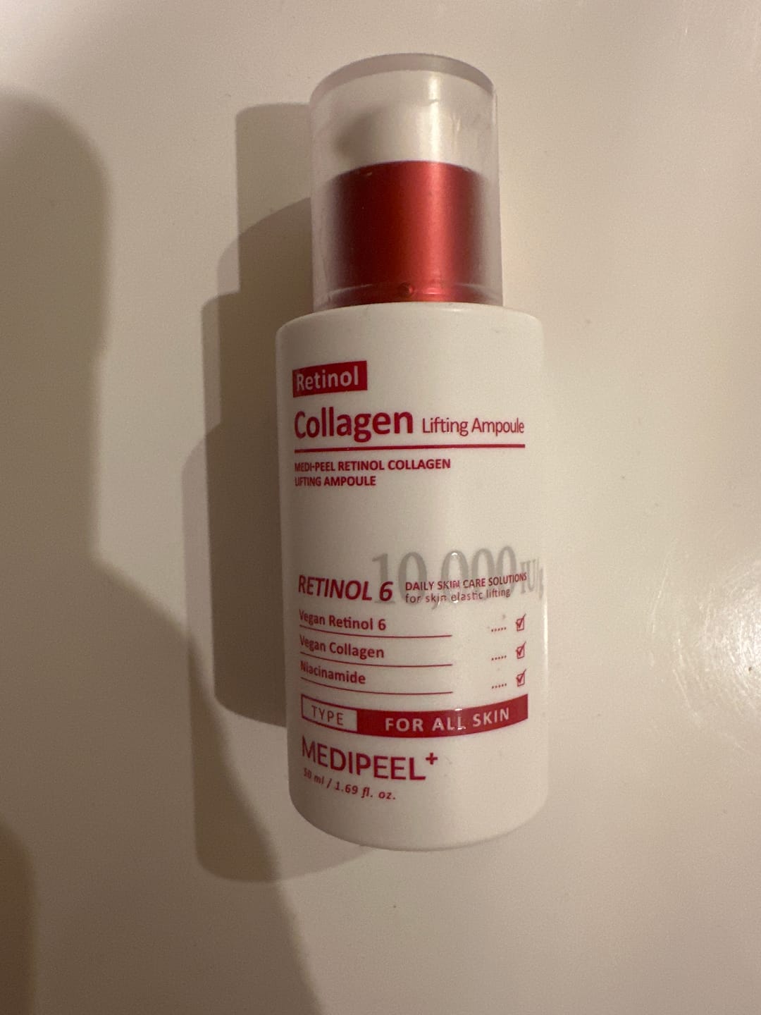 Customer photo review of Liftinga ampula ar retinolu un kolagēnu Medi-Peel Retinol Collagen Lifting Ampoule