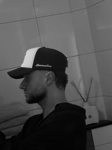 Customer photo review of Nylon Script Logo Cap