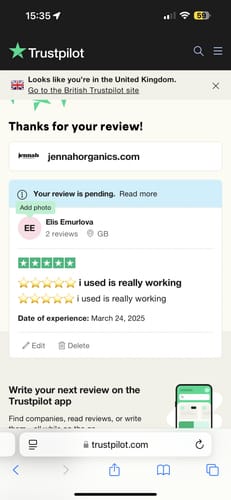 Customer photo review of Flat Belly - Colon Detox