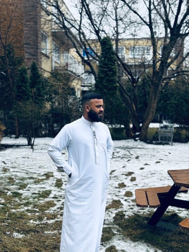 Customer photo review of White Embroidered Thobe