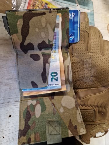 Customer photo review of Tactical Wallet First Edition - Multicam