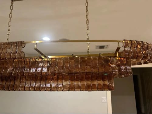 Customer photo review of Voolge Ophendral Big Glass Vintage Chandelier Lighting