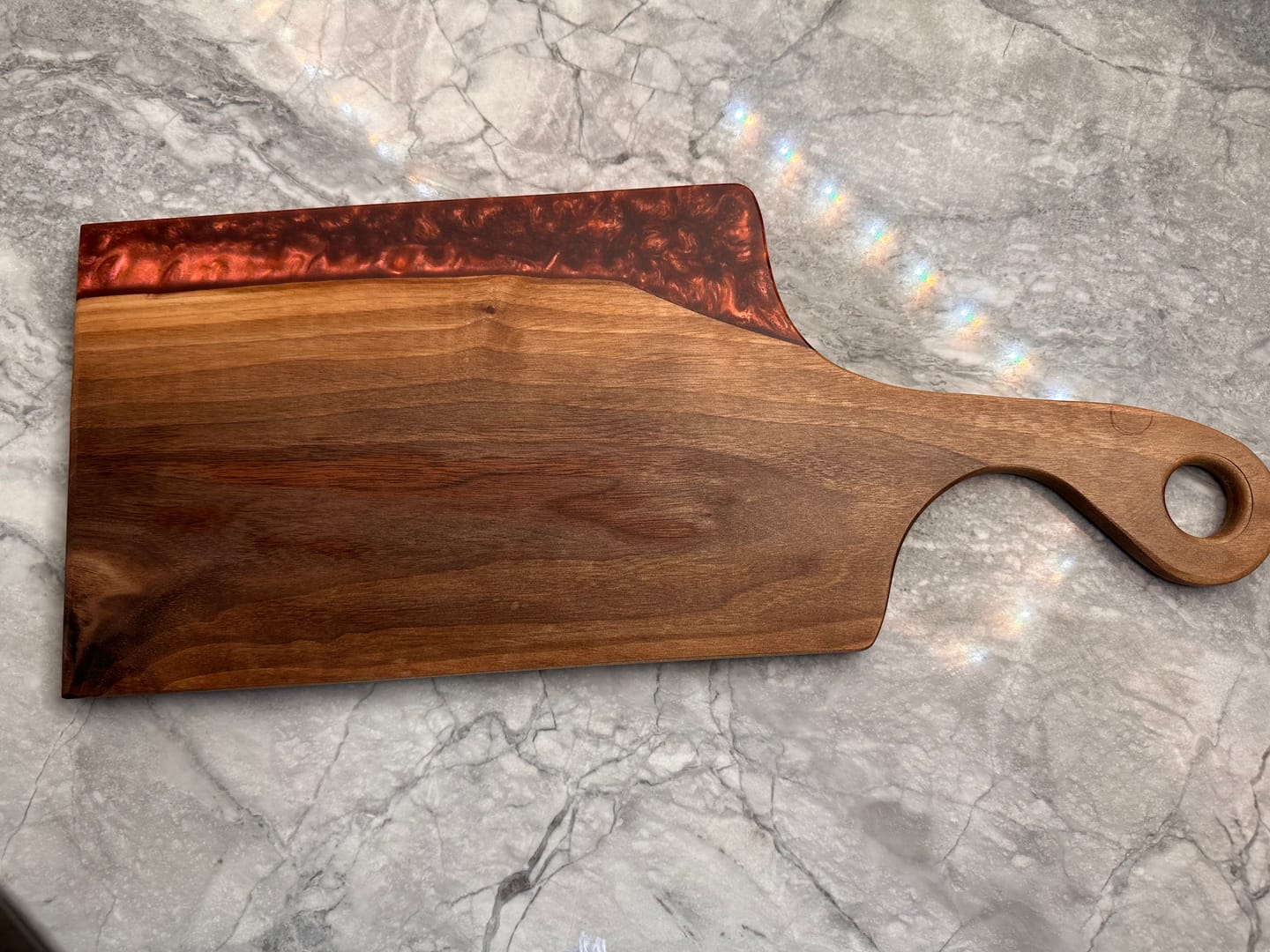 Customer photo review of 17.5x7x1" Small Free Flow Charcuterie Board Silicone Mold