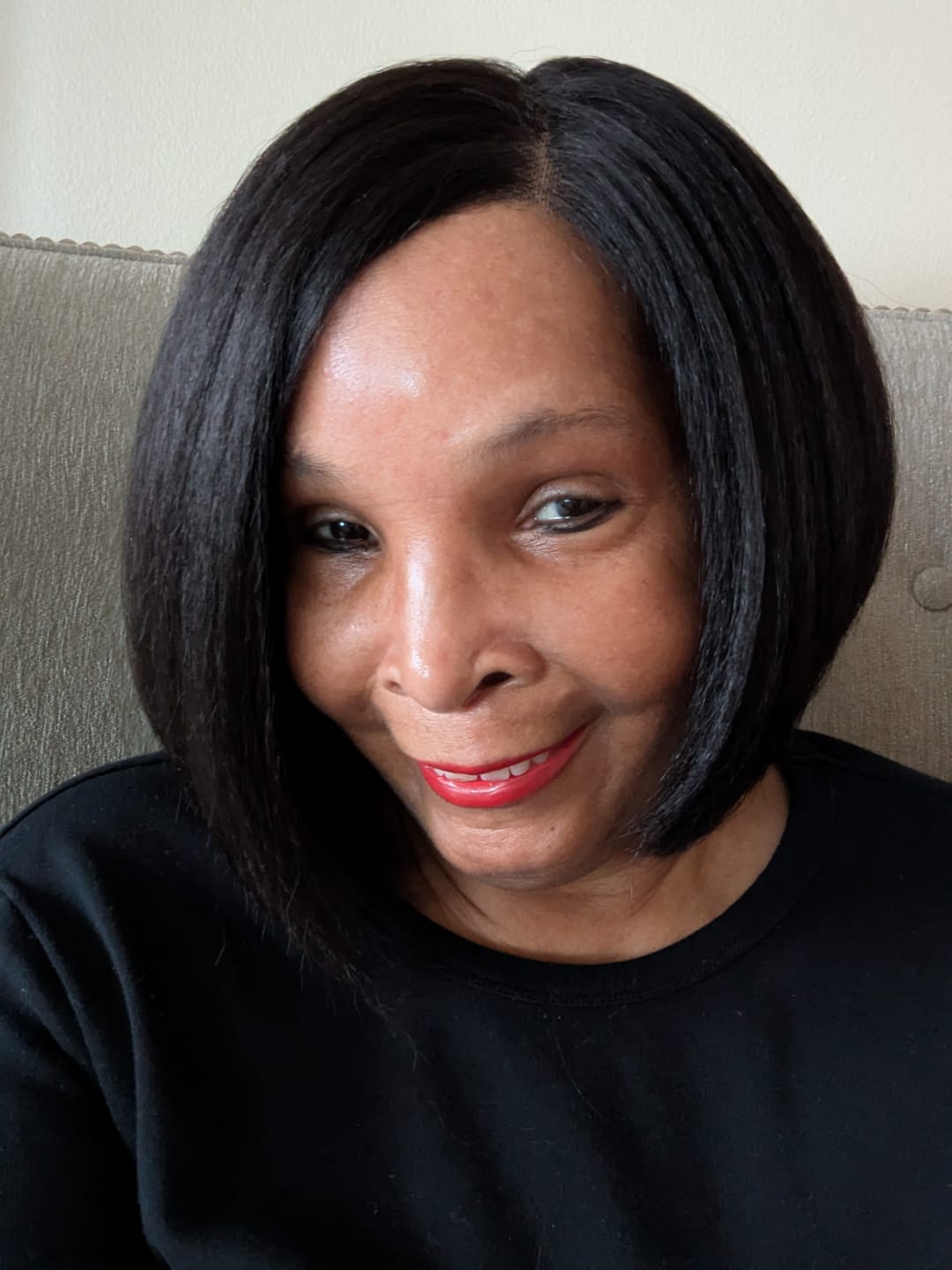 Customer photo review of Sensationnel Curls Kinks Textured Glueless HD 13x6 Lace Front Wig - 13x6 KINKY BOB 9" - Kinky Edges