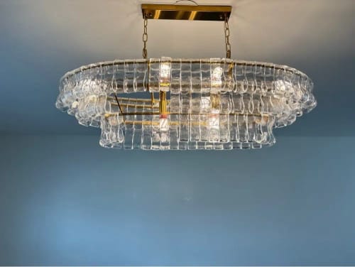 Customer photo review of Voolge Ophendral Big Glass Vintage Chandelier Lighting