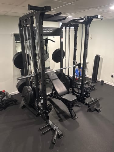 Customer photo review of Major Fitness B52 All-In-One Home Gym Smith Machine