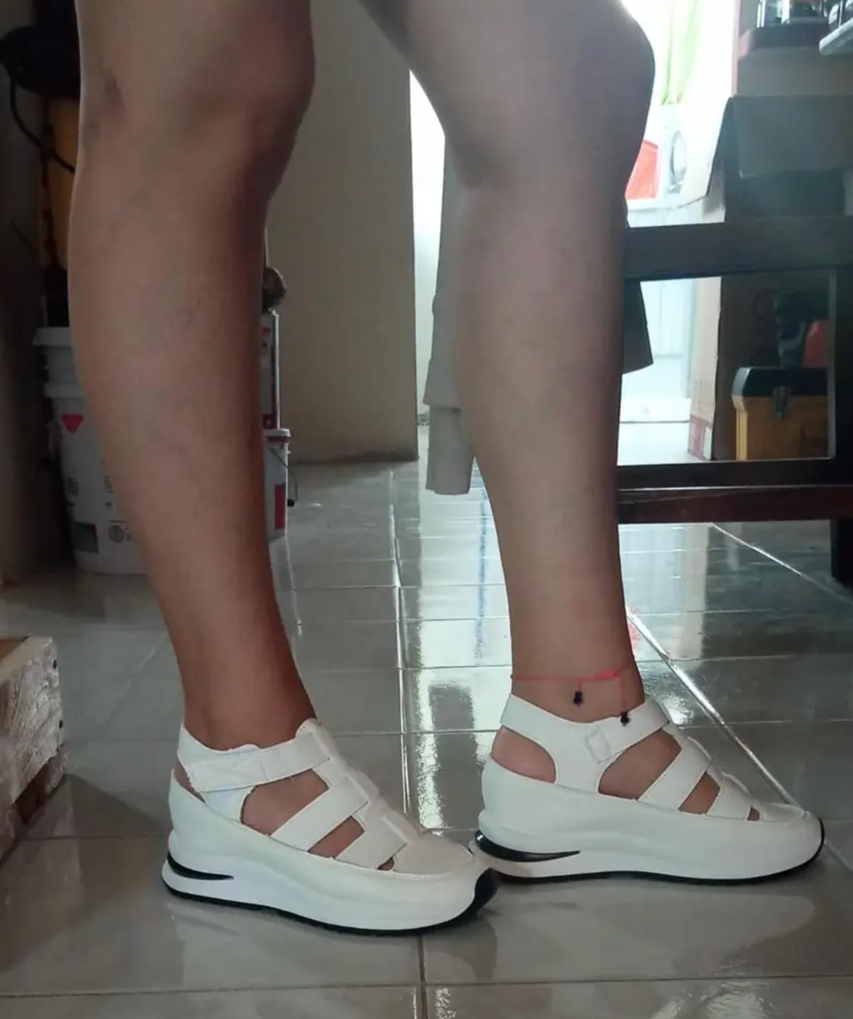 Customer photo review of Women’s Soft Adjustable Sandals – Hook & Loop, Comfort Fit for Wide & Narrow Feet