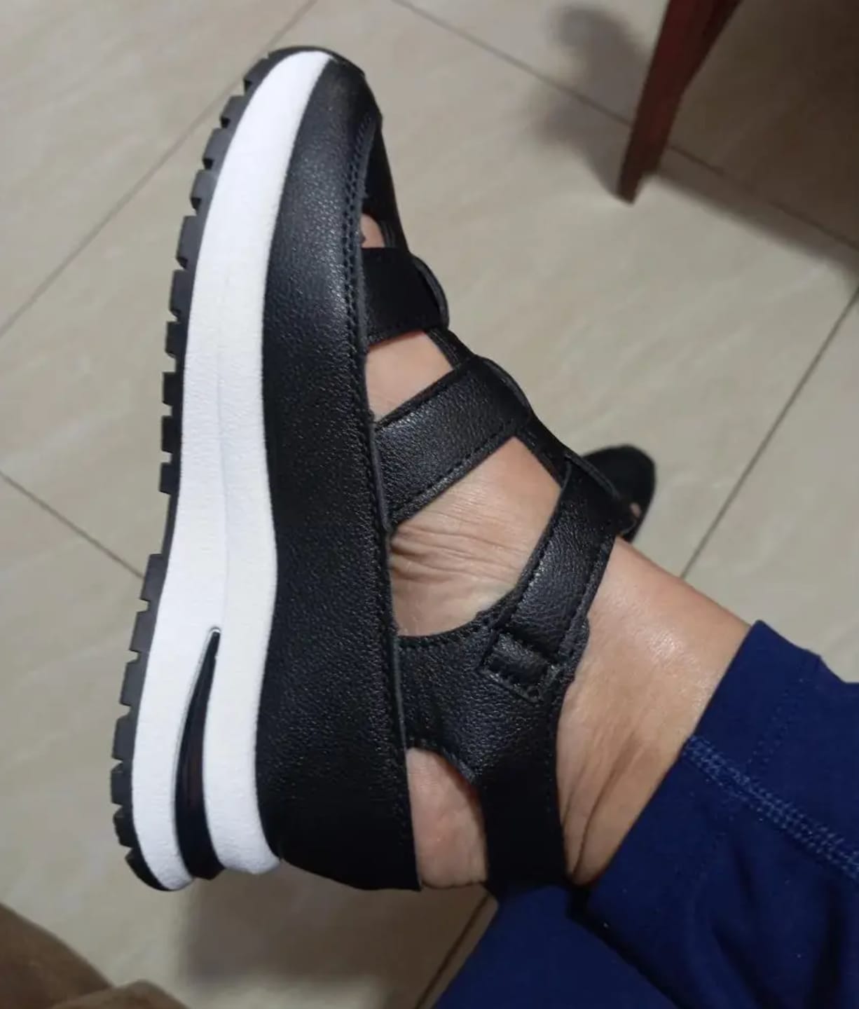 Customer photo review of Women’s Soft Adjustable Sandals – Hook & Loop, Comfort Fit for Wide & Narrow Feet