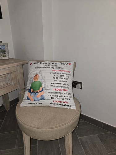 Customer photo review of I Love You Forever And Always - Personalized Pillow