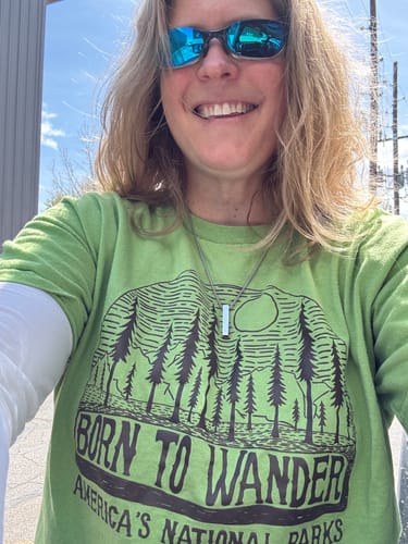 Customer photo review of Born to Wander Unisex Tee