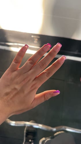 Customer photo review of XCOATTIPS® Purple Pastel French Kit - Short Square