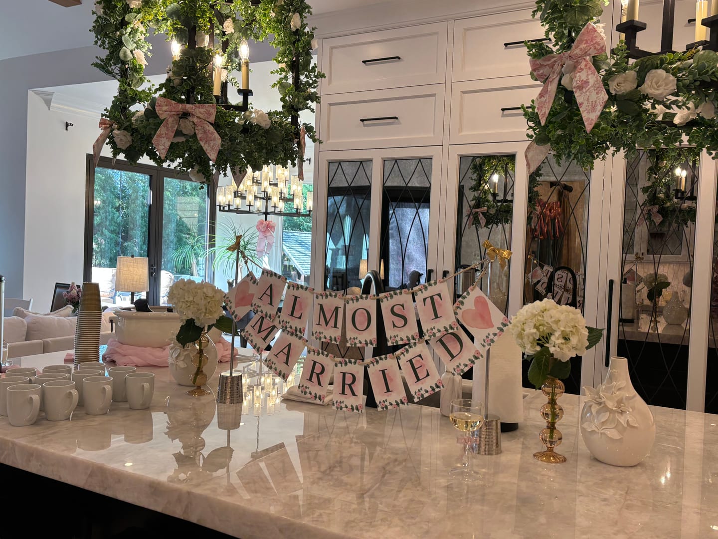 Customer photo review of Almost Married banner for Bridal Shower (perfect for wedding too! - add on 'Just' banner)