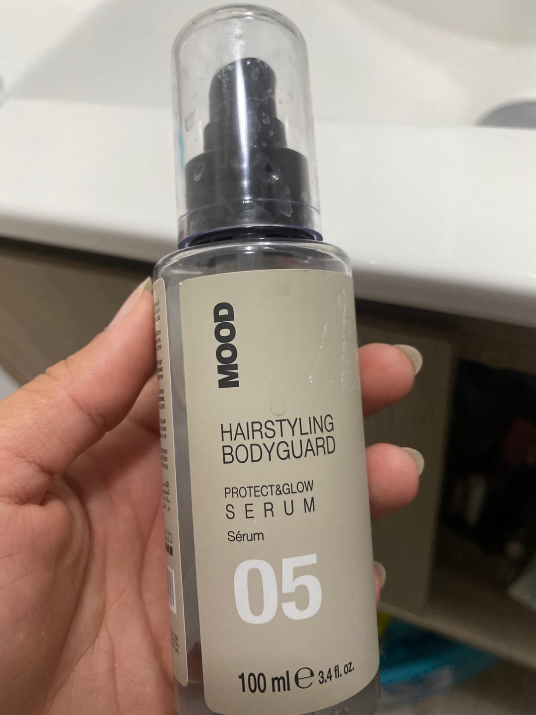 Customer photo review of Serum Protector de Calor y Brillo Mood