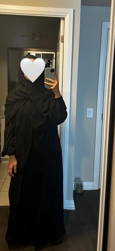 Customer photo review of Amani Textured Abaya Set - Smolder