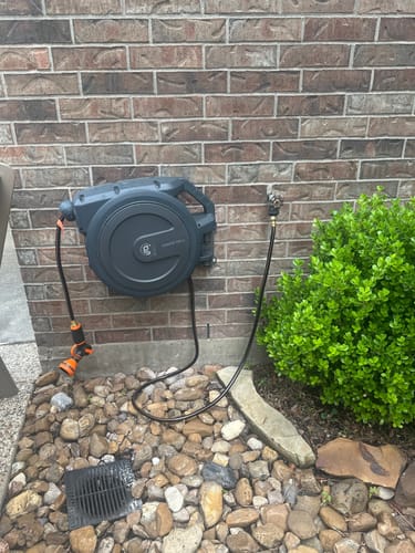 Customer photo review of Retractable Garden Hose Reel-1/2in-100ft