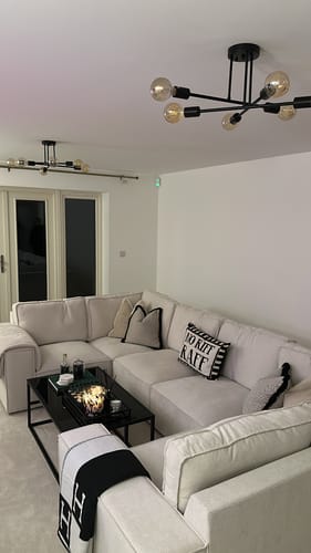 Customer photo review of Modern Six Lights Sputnik Sphere Semi Flush Mount Lighting