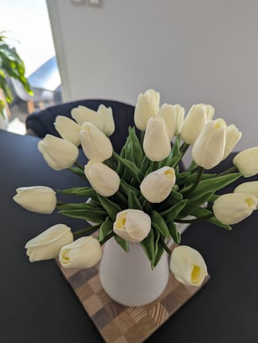 Customer photo review of Tulipes - Blanc (25 Tiges)