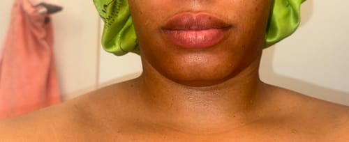 Customer photo review of Turmeric and Lemon Lip Balm (for Dark Lips)