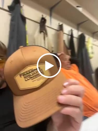 Customer video review of Custom Leather Patch Hats Richardson 112 Laser Engraved