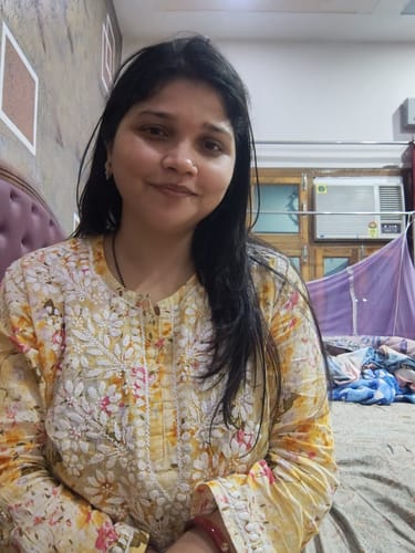 Customer photo review of Inayah Yellow & Pink Mulmul Long Kurta