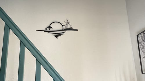 Customer photo review of Décoration murale en métal - Lever du soleil