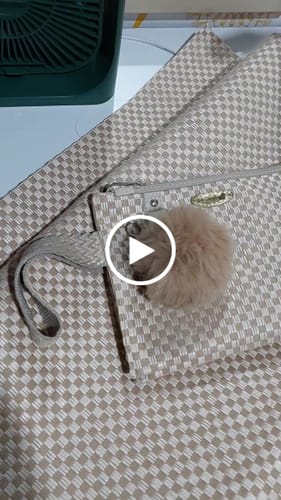 Customer video review of RAFIA DUBLADO NA SARJA COR PALHA