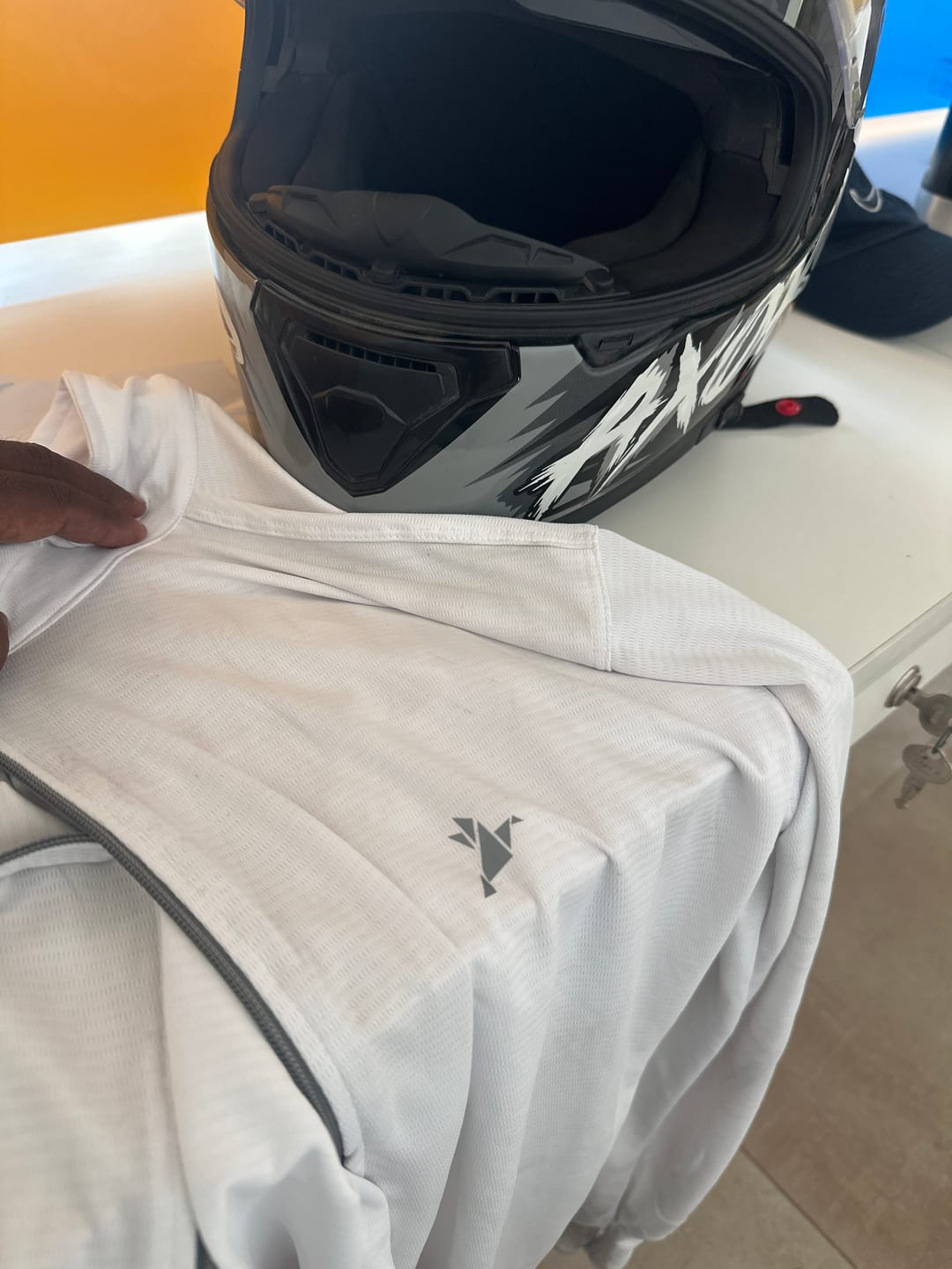Customer photo review of Pure White - Sunblock Jacket