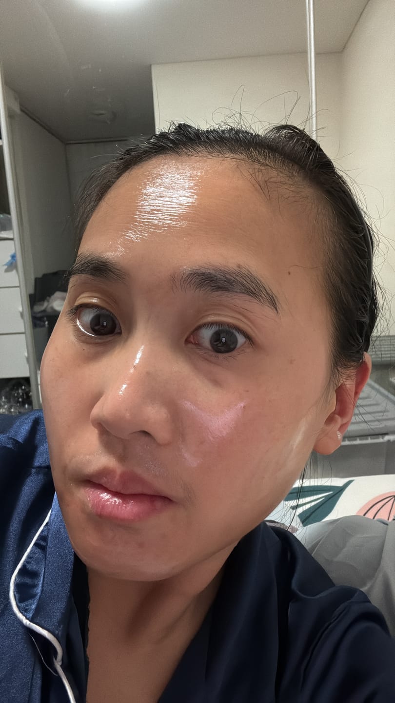 Customer photo review of The Naked Skin™ Collagen Overnight Wrapping Mask